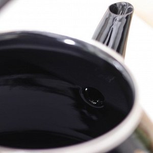 Чайник «Чёрные кактусы», 3 л, с крышкой, цвет чёрный