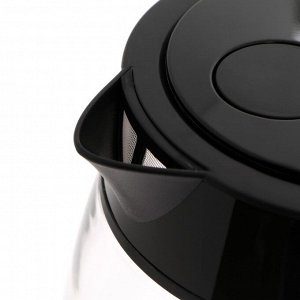 Чайник электрический Tefal KI840830, стекло, 1.7 л, 2200 Вт, чёрный