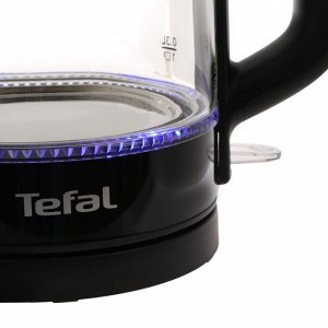 Чайник электрический Tefal KI840830, стекло, 1.7 л, 2200 Вт, чёрный