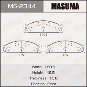 Колодки дисковые MASUMA, AN-212WK, NP2008, P24026 front (1/10)