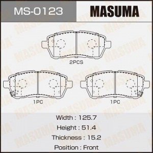 Колодки дисковые MASUMA FORD/FIESTA VI/V1200, V1400, V1600 front