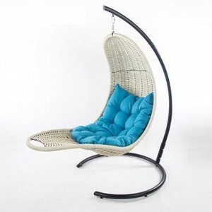 Плетеное подвесное кресло-шезлонг белый DeckWOOD