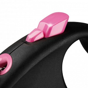 Flexi рулетка Black Design XS (до 8 кг) 3 м трос черный/розовый