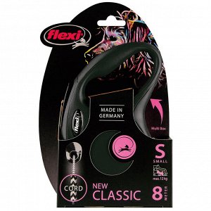 Flexi рулетка New Classic S (до 12 кг) 8 м трос черная