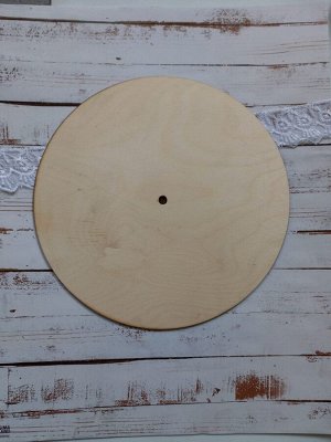 Деревянная заготовка для часов диаметр 25см фанера 3 мм