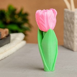 Мыло фигурное "Тюльпан на ножке" розовый, 90гр
