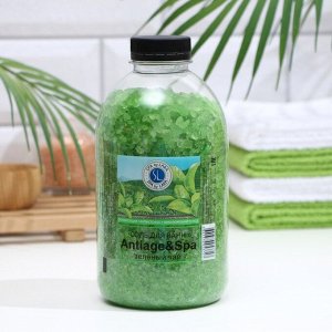 Соль морская для ванн Spa by Lara, зелёный чай, ароматизированная, 1000 г