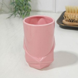 Стакан для зубных щеток "Розовый", 11 х 7,5 см