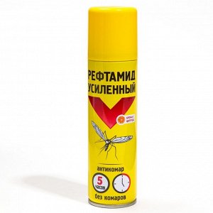 Аэрозоль репеллентный от комаров "Рефтамид" Антикомар Усиленный, с ароматом ванили, 150 мл
