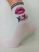 Носки женские белый Crazy Sock