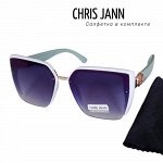 Очки солнцезащитные CHRIS JANN с салфеткой, женские, зелёные дужки, 31930А-CJ0671, арт.219.093