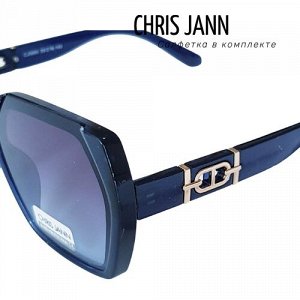 Очки солнцезащитные CHRIS JANN с салфеткой, женские, синие, 31930А-CJ0690, арт.219.115