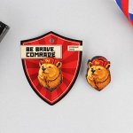Деревянный значок &quot;Be brave&quot;