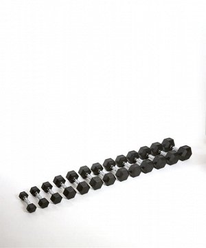 Гантель гексагональная DB-301 12 кг, обрезиненная, черный