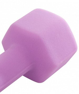 Гантель неопреновая DB-201 4 кг, фиолетовый пастель