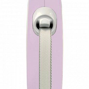 Flexi рулетка NEW LINE Comfort S (до 15 кг) лента 5 м серый/розовый