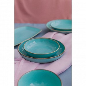 Тарелка глубокая Turquoise, d=21 см, 500 мл, цвет бирюзовый