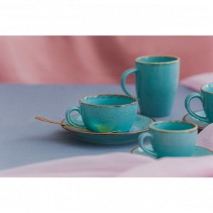 Блюдце для чайной чашки Turquoise, d=16 см, цвет бирюзовый