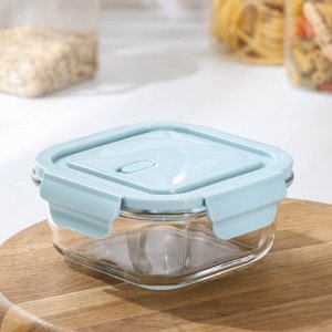 Контейнер из жаропрочного стекла с крышкой квадратный Cookn Freeze, 500 мл, 13,5?6 см, цвет МИКС