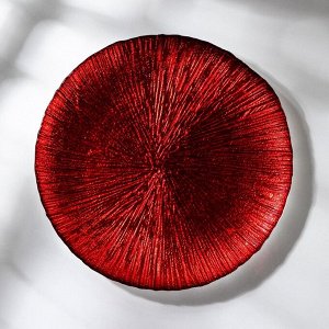 Тарелка «Рубин», d=21 см, цвет красный