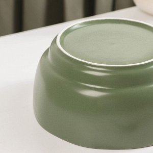 Салатник «Крем», 17,3x7,8 см, цвет зелёный