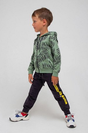 Куртка для мальчика Crockid К 301620 зеленый камень, пальмовые листья к1279