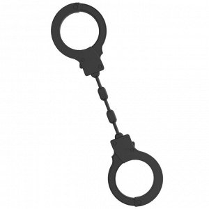 Силиконовые наручники, силикон, черные, 33 см