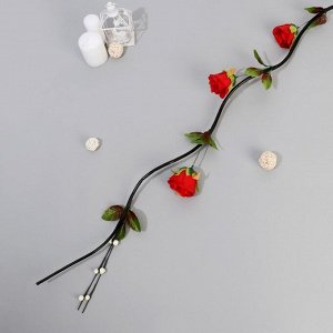 Декор тинги "Розы с шариками" 150 см, (фасовка 5 шт, цена за 1шт) микс