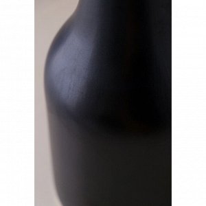 Ваза керамическая "Аланья", настольная, чёрная, 18 см