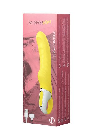 Нереалистичный вибратор Satisfyer Vibes Yummy Sunshine, силикон, желтый, 22,5 см.