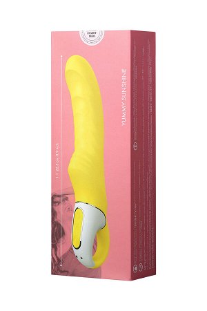 Нереалистичный вибратор Satisfyer Vibes Yummy Sunshine, силикон, желтый, 22,5 см.