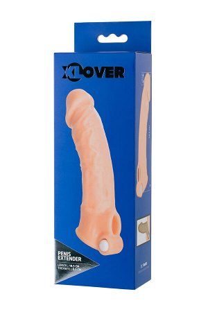 Насадка с вибрацией XLover by TOYFA для увеличения размера, TPR, телесный, 18,5 см