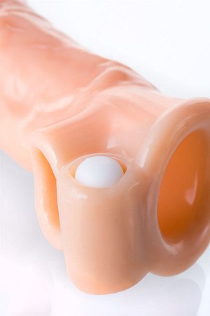 Насадка с вибрацией XLover by TOYFA для увеличения размера, TPR, телесный, 18,5 см