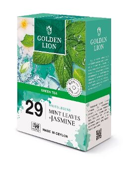 Чай зеленый GOLDEN LION "Фруктовая Легенда" с Листочками Мяты и Цветочками Жасмина