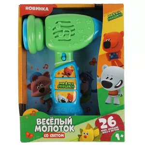 HT1114-R Веселый молоток Ми-ми-мишки 26 песен, мелодий, фраз и звуков.свет.кор.бат Умка в кор.96шт