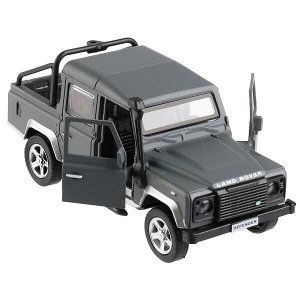 DEFPICKUP-12MAT-GY Машина металл LAND ROVER DEFENDER PICKUP МАТОВЫЙ 12 см, двер, багаж, кор. Технопарк в кор.2*36шт