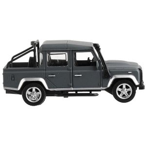 DEFPICKUP-12MAT-GY Машина металл LAND ROVER DEFENDER PICKUP МАТОВЫЙ 12 см, двер, багаж, кор. Технопарк в кор.2*36шт