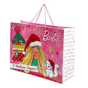 CLRBG-BRBNY-05 Играем Вместе. Barbie. С Новым Годом! Пакет подарочный 46х61х20см, бум., в пак. уп-12шт в кор.6уп