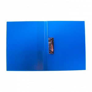 Папка А4, с бок. прижимом, корешок 17 мм, пластик 700 мкм, синяя, Berlingo "Diamond"