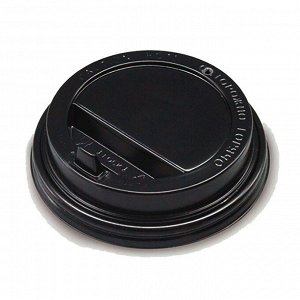 Крышка д/стакана кофейная d-80 (100шт) с носиком черная