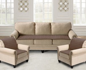 Комплект накидок на диван и два кресла Паркет цвет: светло-коричневый. Производитель: КАRТЕКS