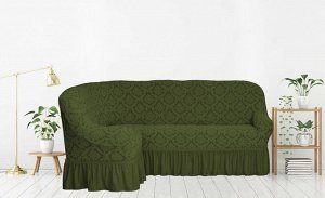 Чехол для углового дивана Juliet цвет зеленый (Трехместный)