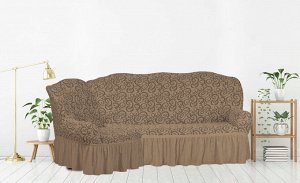 Чехол для углового дивана Paulina цвет: капучино (300 см)