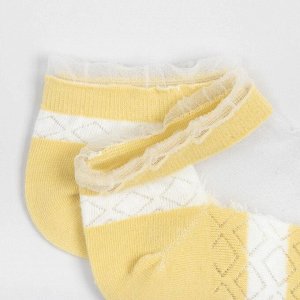 Носки женские стеклянные MINAKU цвет желтый, размер 36-37 (23 см)