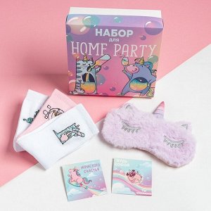 Подарочный набор Party, маска для сна, носки женские, 3 пары