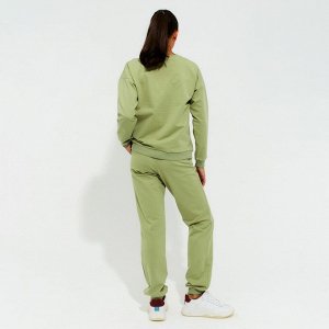 Костюм женский (свитшот, брюки) MINAKU: Casual Collection цвет фисташковый