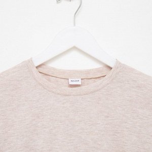 Футболка женская MINAKU OVERSIZE FIT: бежевая, меланж