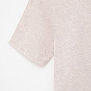 Футболка женская MINAKU OVERSIZE FIT: бежевая, меланж
