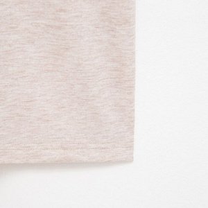 Футболка женская MINAKU OVERSIZE FIT: бежевая, меланж