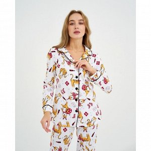 Пижама женская новогодняя (рубашка и брюки) KAFTAN "Тигры" р.40-42